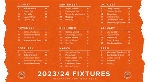 blackpool fc fixture list 2022 23.